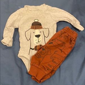 2 piece long sleeved dog set